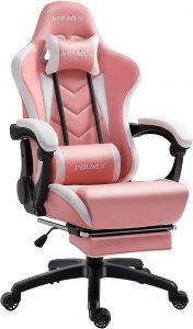 downix siege gaming tres confortable rose