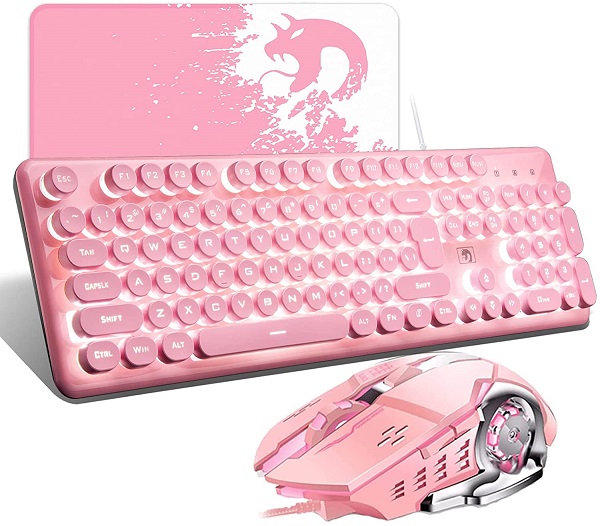 kit clavier souris rose pas cher felicon