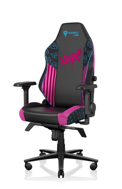 titan serie 2022 small jinx chaise de gaming noire et rose