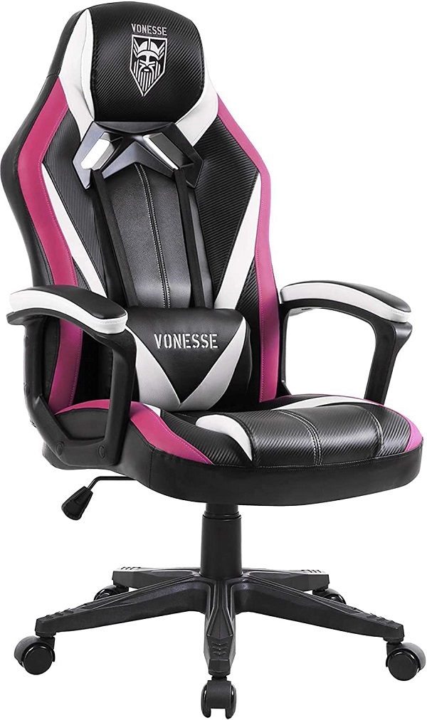 vonesse fauteuil gaming petit prix rose et noir