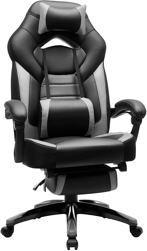 fauteuil gaming confortable assise large songmics obg77bg