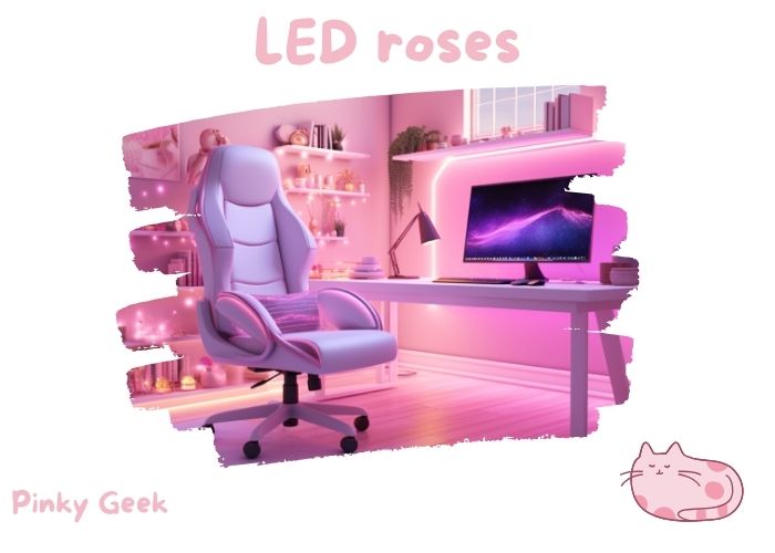 setup gaming rose led rose