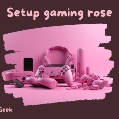 setup gaming rose accessoires pour une déco geek kawaii